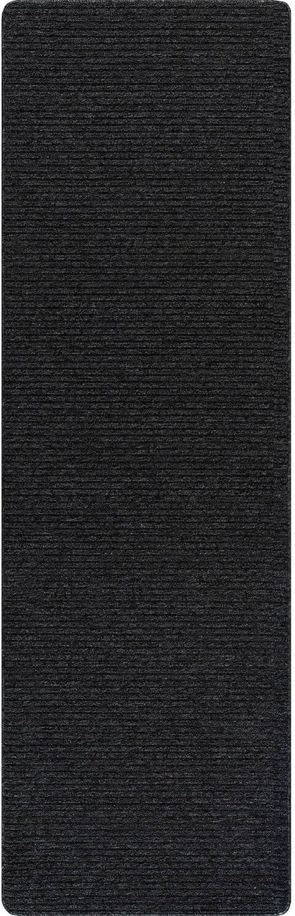 Non Slip Dark Gray Solid Rubber Back Thing Runner Rugs for Living Room 2x7 for Kitchen, Rug for Bedroom and Hallway, Stain Resistant Easy Cleaning Non Shedding Carpet Dark Gray 2 x 7