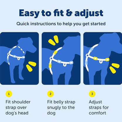 PetSafe Easy Walk Harness, No Pull Dog Harness, Charcoal Gray, Extra Large | Patented Martingale Loop Gives Gradual Shoulder Pressure to Stop Pulling, Front-Chest Leash Clip Prevents Gagging