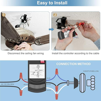 Universal Ceiling Fan Remote Control Kit Dimmable, Replacement