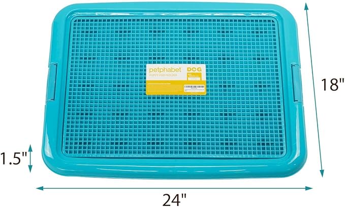 petphabet Training Pad Holder Floor Protection Dog Pad Holder Mesh Training Tray (M-18"x24")…