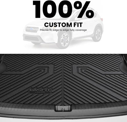 LASFIT Cargo Mat for Subaru Crosstrek 2016-2017/XV Crosstrek 2013-2015/Impreza 2012-2016(Impreza not fit Seden),All Weather TPE Custom Fit Easy Clean Durable Trunk Mat for Subaru Cargo Liner,Black
