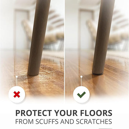 X-PROTECTOR Felt Furniture Pads - 24 PCS 2" - Felt Pads Floor Protectors - Chair Felt Pads - Felt Pads for Furniture Feet - Furniture Pads for Hardwood Floors - Protect Your Floors! (Brown, Round)