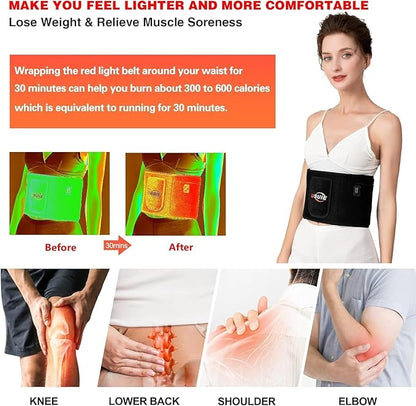 USUIE Red Light Therapy Belt, Infrared Light Therapy Wrap Red Light Therapy