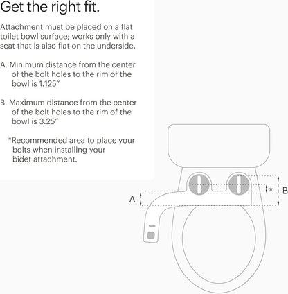 Brondell FSP-150 FreshSpa Thinline Precision Essential Bidet Attachment