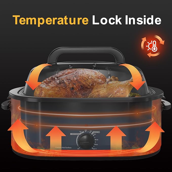 Sunvivi 26lb 22-Quart Roaster Oven, Electric Roaster Oven