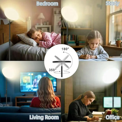 Floor Lamps for Living Room, 36W/3600LM Super Bright Standing Lamp with Remote & Touch Control, Stepless Dimming & 2700K-6500K Color Temperature, LED Floor Lamp for Bedroom Office, Black