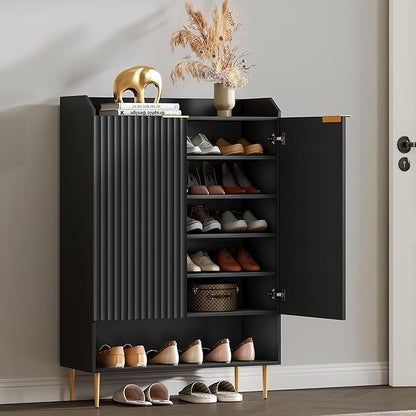 SICOTAS Shoe Cabinet Set of 3-7-Tier Large Shoe Storage Cabinet, 50.7" Tall