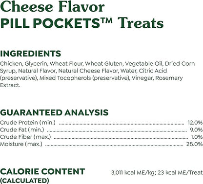 Greenies Pill Pockets for Dogs Large Size, Soft Dog Treats, Cheese Flavor, 15.8 oz. Pouch (60 Treats)