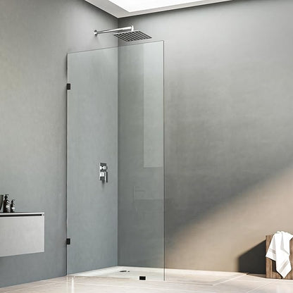 35" W x 78.75" H Shower Screen, Fixed Frameless Shower Glass Panel