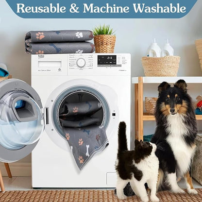 Washable Pee Pad for Dogs, 2 Pack Large Reusable Puppy Pads, 36"x48" | Super Absorbent, Waterproof & Leakproof, Non-Slip Bottom, Machine Washable, For Floors, Beds, Couches, Crates, Carpets, Cars