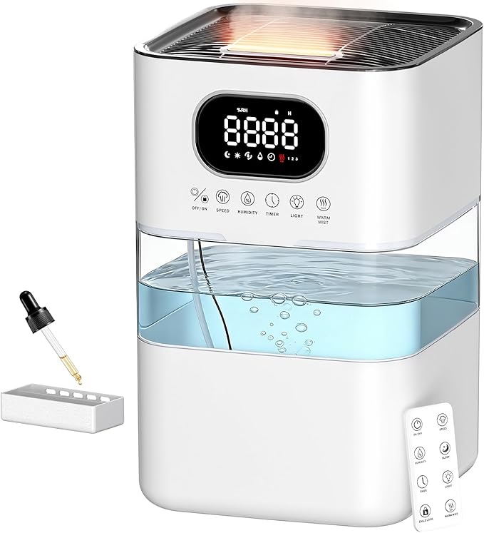 AreShark Humidifier Large Room, 2.2 Gal/8.5L Cool Warm Mist Air Humidifiers