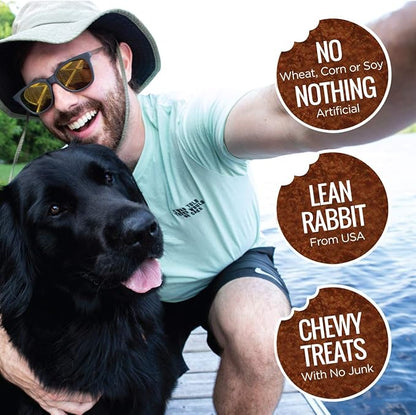 Smart Cookie All Natural Dog Treats - Rabbit & Pumpkin - Training Treats for Dogs & Puppies with Allergies, Sensitive Stomachs - Soft Dog Treats, Grain Free, Chewy, Human-Grade, Made in USA - 5oz Bag