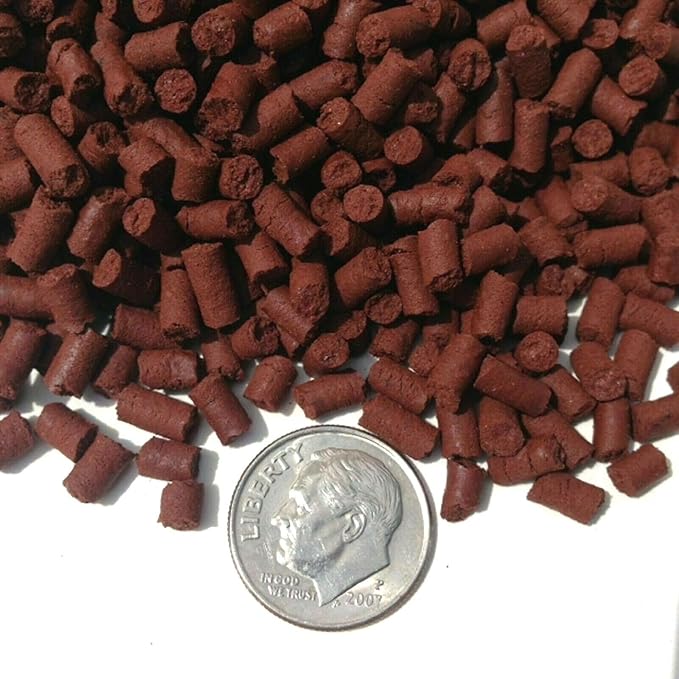 Aquatic Foods Inc. Beef Heart Sinking Bits, APX 1/8" x 5/16" Beef Heart Bits Perfect for Small Discus, Small & Medium Cichlids, All Tropical Fish - 2-lbs Large Jar