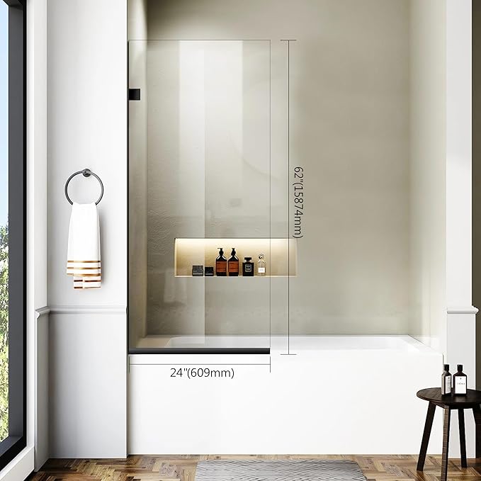 Bathroom Shower Glass Door 24 * 62"
