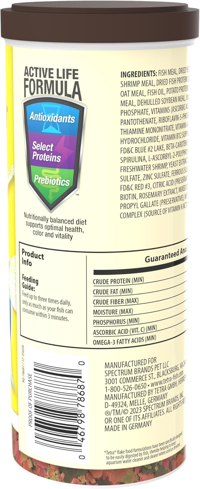 TetraMin® Tropical Flakes Nutritionally Balanced Diet for Tropical Aquarium Fish, Fish Food for Tropical Fish, 8.81 Ounces