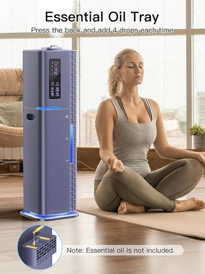 Zeova 10L/2.64Gal Humidifiers for Bedroom, Top Fill Quiet Ultrasonic Cool Mist
