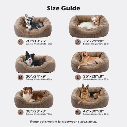 XL Dog Beds Large Sized Dog, Washable Orthopedic Warming Soft Sleeping Durable with Anti-Slip Bottom