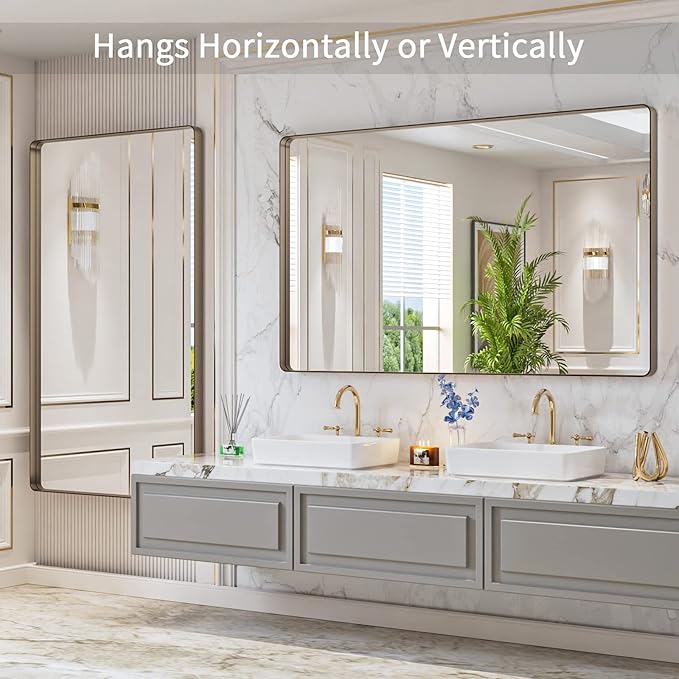 LOAAO 60”X36” Bronze Bathroom Mirrors