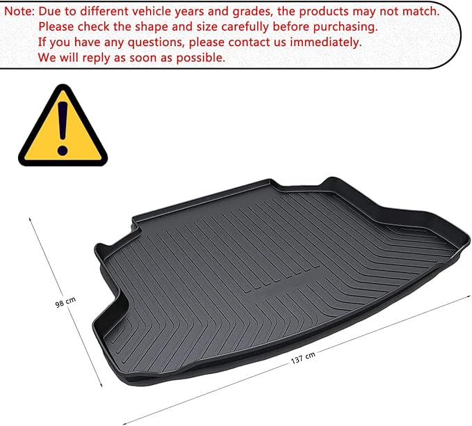 CRV Cargo Liners - All-Weather Protection Rear Trunk Tray Floor Mats Compatible with Honda CRV 2007-2016，3D-Designed Waterproof Durable Odorless Custom-Fit TPO Accessories