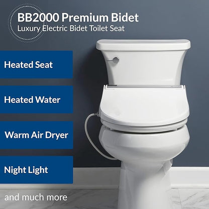 Bio Bidet BB2000 Electric Bidet Toilet Seat, Warm Water