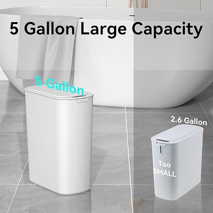 5 Gallon Motion Sensor Bathroom Trash Can Automatic Garbage Cans