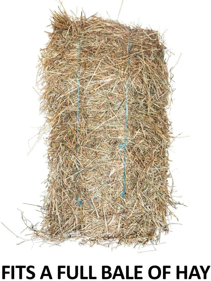 Dura-Tech Full Bale Hay Sack | Color Black | Horse Stable Essential | Full Bale Capacity | Slow Feed Design | Durable 1200D Fabric | Easy Hanging