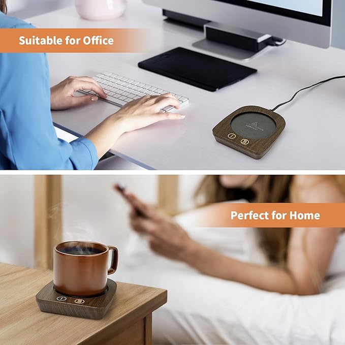 VOBAGA Imitation Wood Grain Coffee Cup Warmer & Mug Warmer