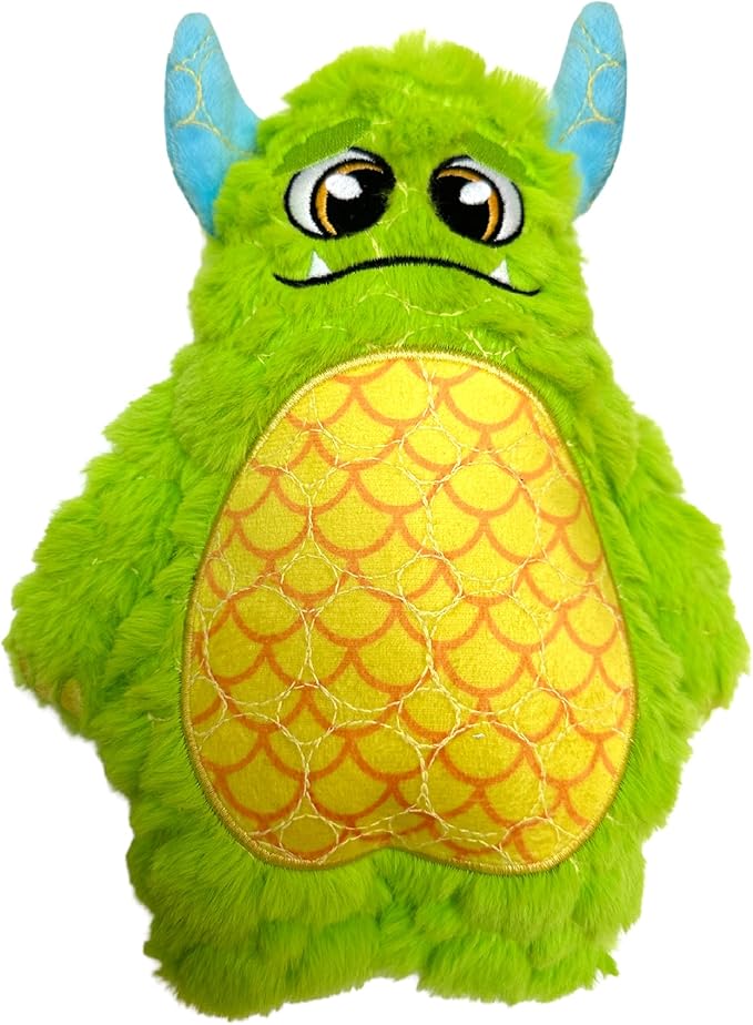 Bite Force Dog Toy - Large Durable & Strong Plush Green Monster Dog Toy, Kevlar-Reinforced for Aggressive Chewers