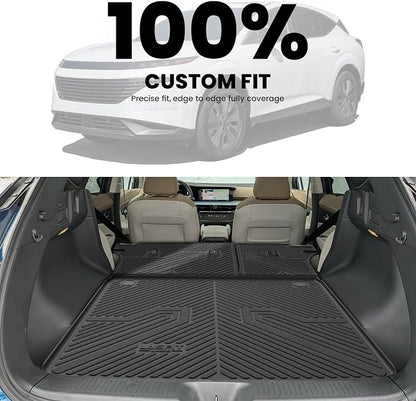 LASFIT Cargo Mat & Backrest Mats for Nissan Murano 2026 2025, All Weather TPE Custom Fit Easy Clean Durable No-Curling Trunk Mat for Murano 2026 2025, Black