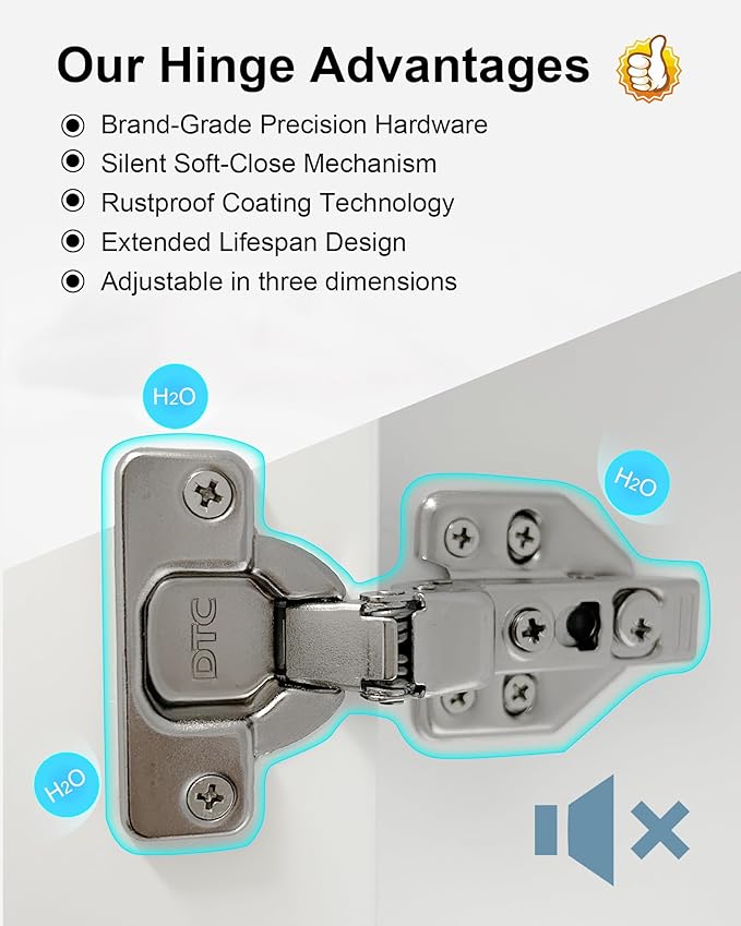 Bathroom Cabinet Wall Mount Buffering Hinge, Large Space Wooden Medicine Cabinet