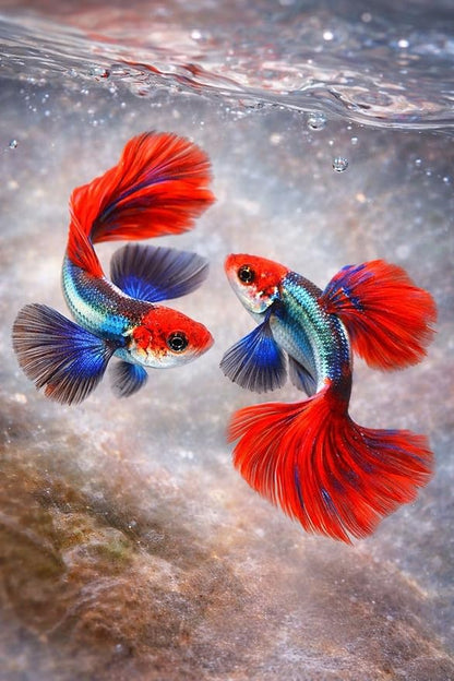 Platinum Red Tail Big Ear Koi Guppy Live Aquarium Fish (10+ Count) Tropical Freshwater Guppies for Community and Planted Tanks