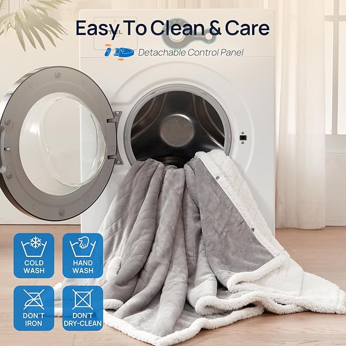 Westinghouse Wearable Heated Throw Blanket, Electric Heated Wrap Poncho Shawl