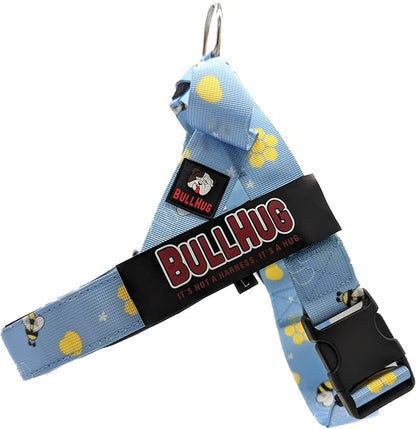 Adjustable Dog Harness– No Pull, No Choke – for English Bulldogs, French Bulldogs, Pugs & Broad-Chested Breeds – Easy, Safe Walks (Bumble BEE, Large)