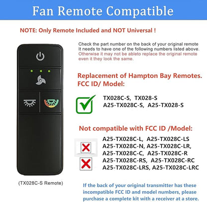 TX028C-S Ceiling Fan Remote Control Replacement