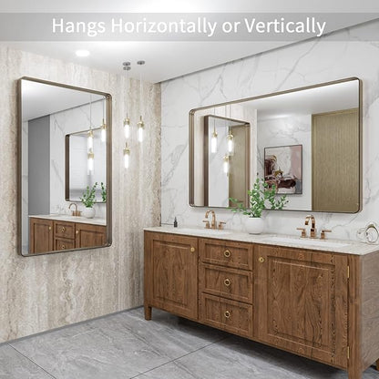 LOAAO 48”X32” Bronze Bathroom Mirrors