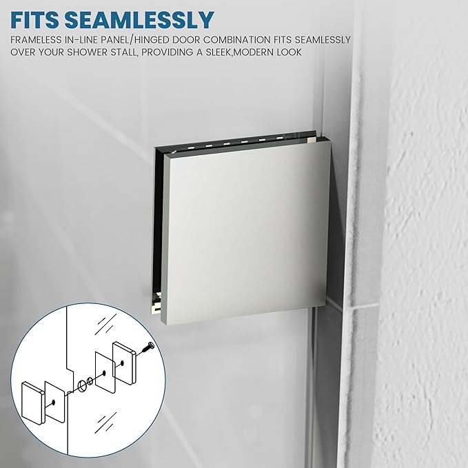 Bathroom Shower Glass Door 30 * 62"