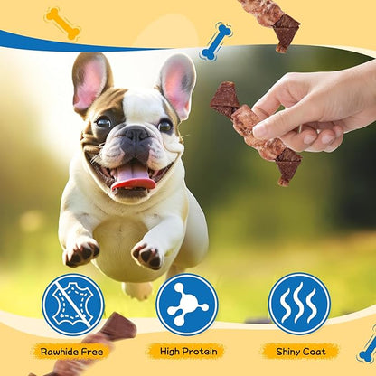 gazeupon Dog Treats, Made with Real Chicken and Beef Meat, Healthy Dog Chew w/Glucosamine Chondroitin, High Protein, Rawhide Free
