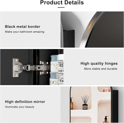 Black Arched Medicine Cabinet