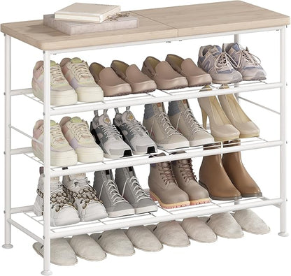 SUOERNUO Shoe Rack Organizer 4 Tier