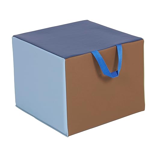 ECR4Kids SoftZone Adult Cozy Cube, Flexible Seating, Earthtone