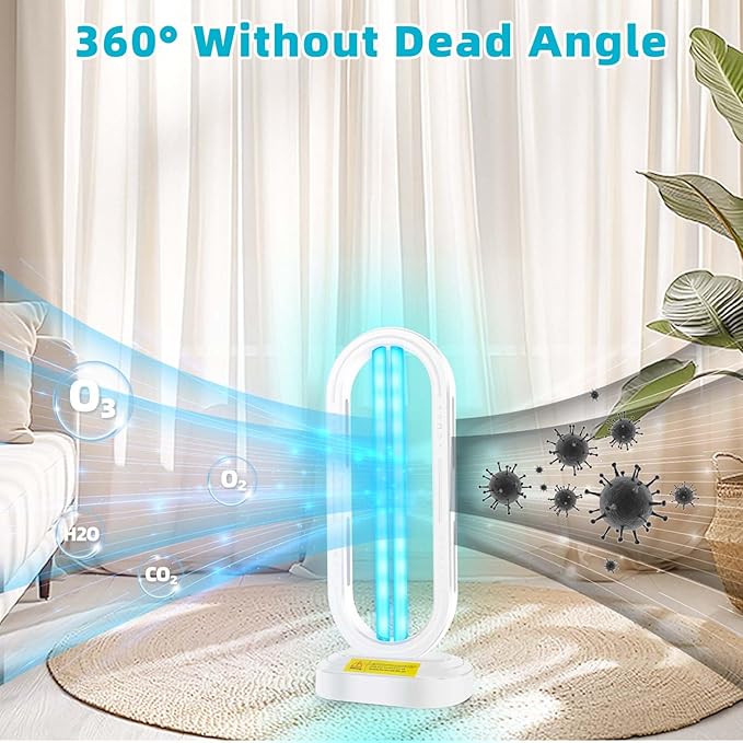 UV Light Sanitizer, 4-Speed Timing and Remote Control UVC Home Disinfection
