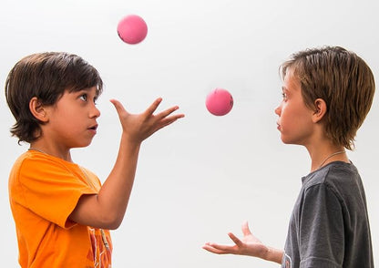 JA-RU Hi-Bounce Pinky Ball (8 Pack) Rubber-Handball Bouncy Balls for Kids. Small Stress Ball. Indoor and Outdoor Sport Party Favors. Bouncing Throwing Play Therapy. 976-8A
