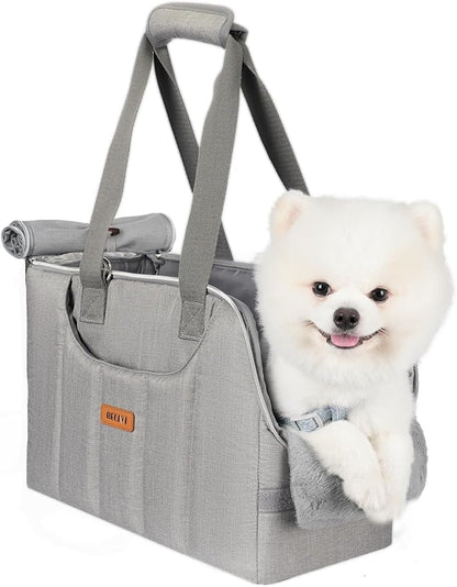 Dog Purse Carrier for Small Dogs Cats Rabbits Up to 12lbs, Lightweight Pet Sling Carriers with Crossbody Strap, Portable Puppy Soft Sided Tote Bag Carrier for Vet,Hiking,Travel Gray