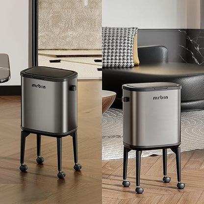 MRBIN Stainless Steel Slim Bathroom Trash Can