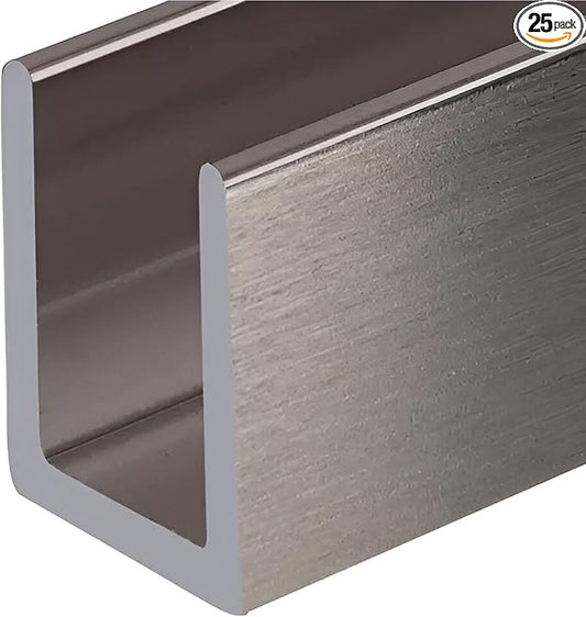 Brixwell SDCD38BN-CCP48-XCP25 Brushed Nickel 3/8" Fixed Panel Shower Door Deep