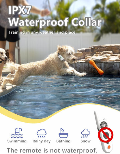 MIMOFPET Wireless Dog Fence for 2 Dogs - Multi-Mode Electric Fence Covers up to 856-Acre,6100 Ft Training Collar Waterproof,Wireless Pet Containment System with 3 Training Modes for Large Medium Dogs