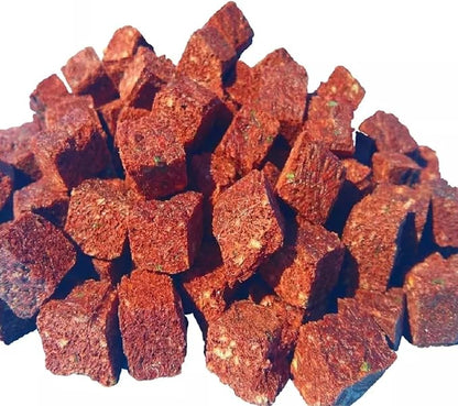 Aquatic Foods Inc. Freeze Dried Beef Heart Mix of Beef Heart, Shrimp, Spinach, Nori, Natural Astaxanthin (Natural Color Enhancer for Fish) for Discus, Cichlids All Tropical and Marine Fish - 10gram
