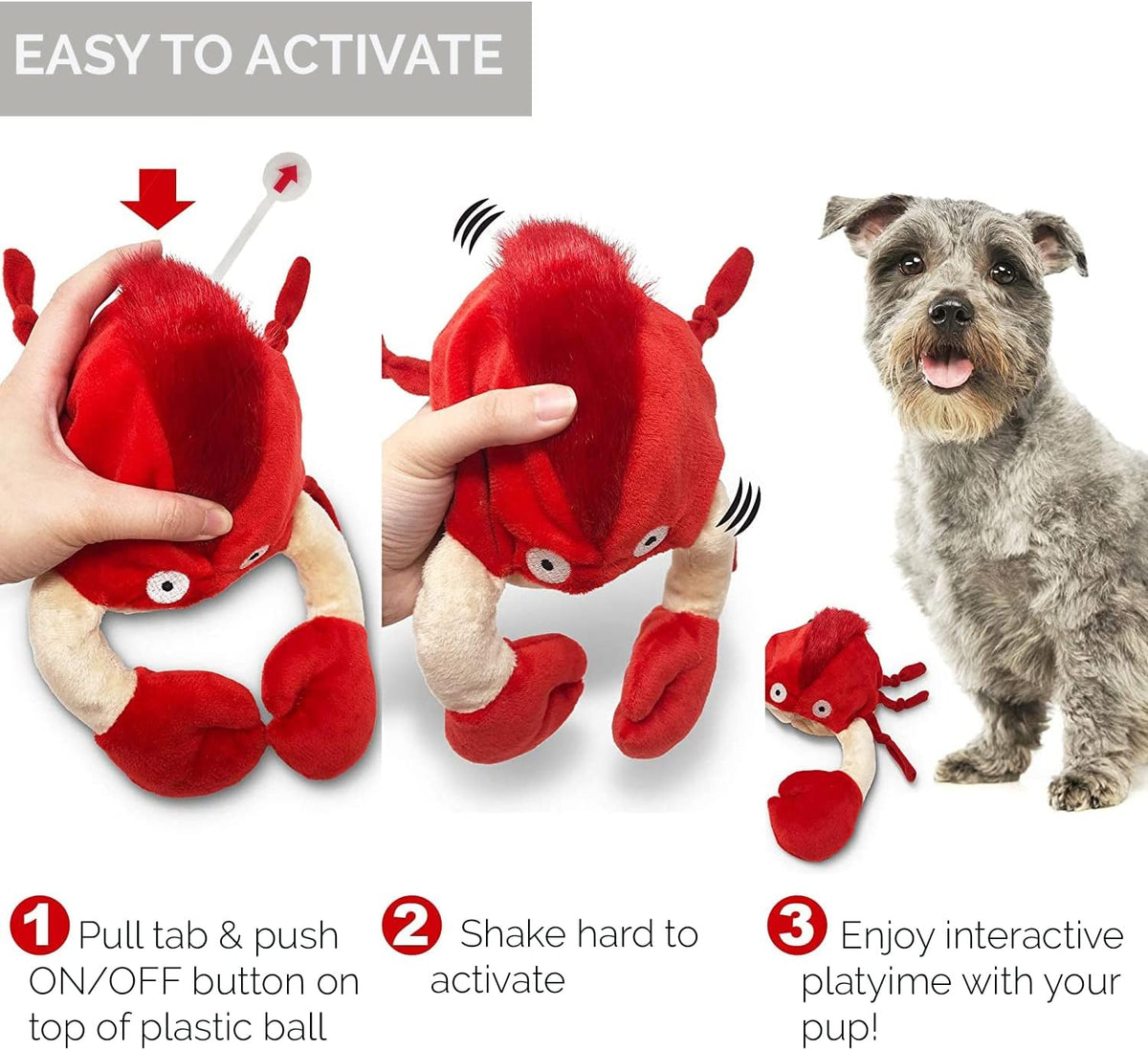 Hyper Pet Doggie Pal Interactive Dog Toys (Dog Toy that Wiggles, Vibrates, and Barks Plush Toys for Boredom and Stimulating Play)