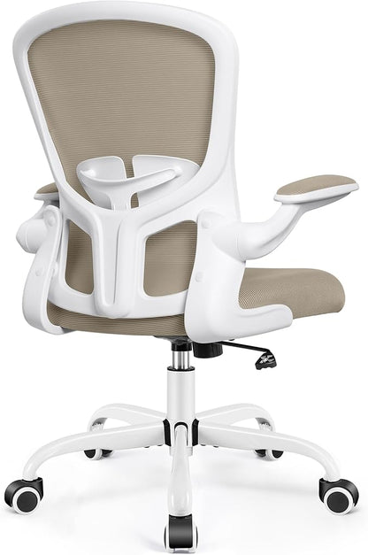 FelixKing Office Chair, Ergonomic Desk Chairs with Wheels Home Mesh Chair Adjustable Lumbar Support and Height, Ergo Chair for Working Gaming Use (Khaki)