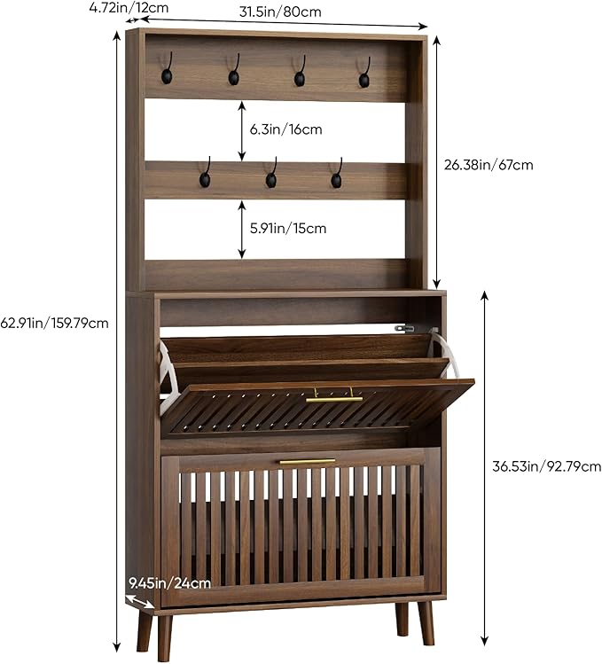Upgraded 62.99“ Tall Shoe Cabinet